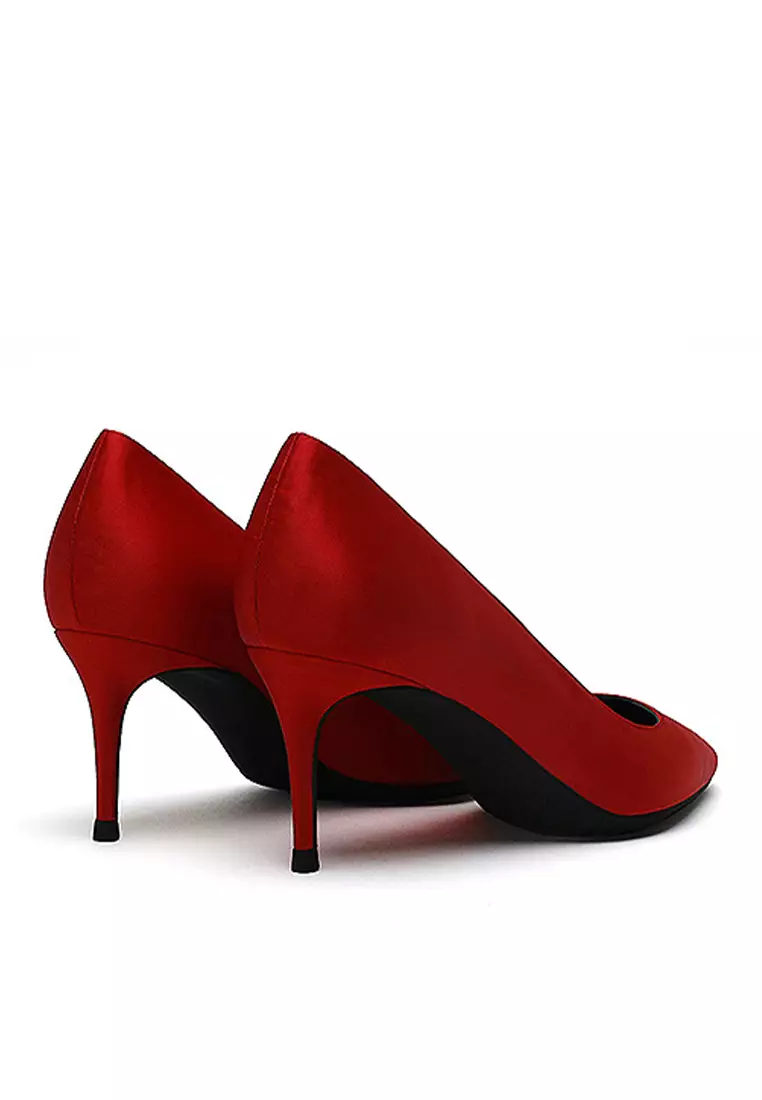 6CM Silk Fabrics Pointed High Heel Shoes HZL163