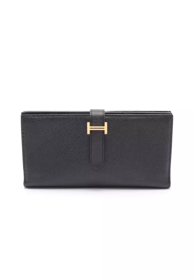 Black hermes outlet wallet