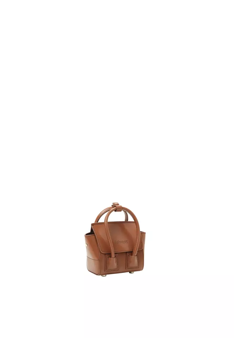 [Online Exclusive] UNNI Nano Top Handle Bag -  Glossy Caramel