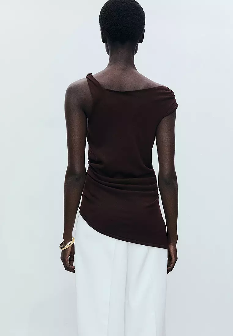 Asymmetrical Fine Knit Top