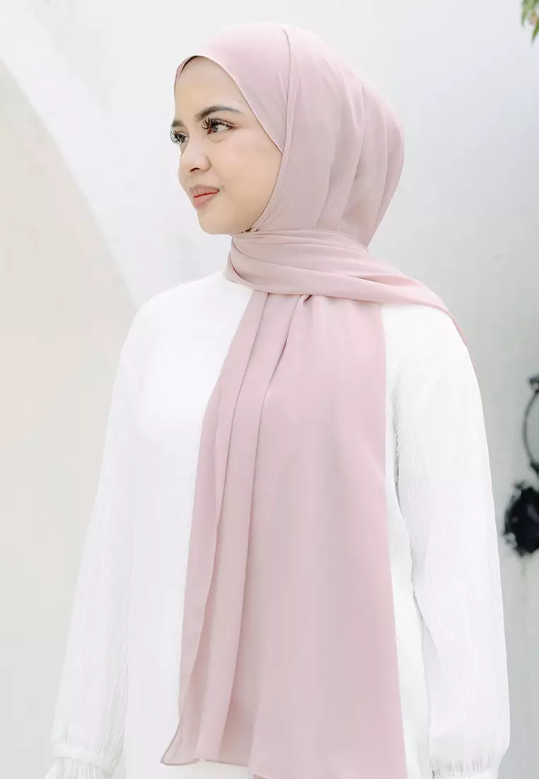 Bawal Instan Shawl Tali (Pashmina Tali Ceruty Babydoll) Peony