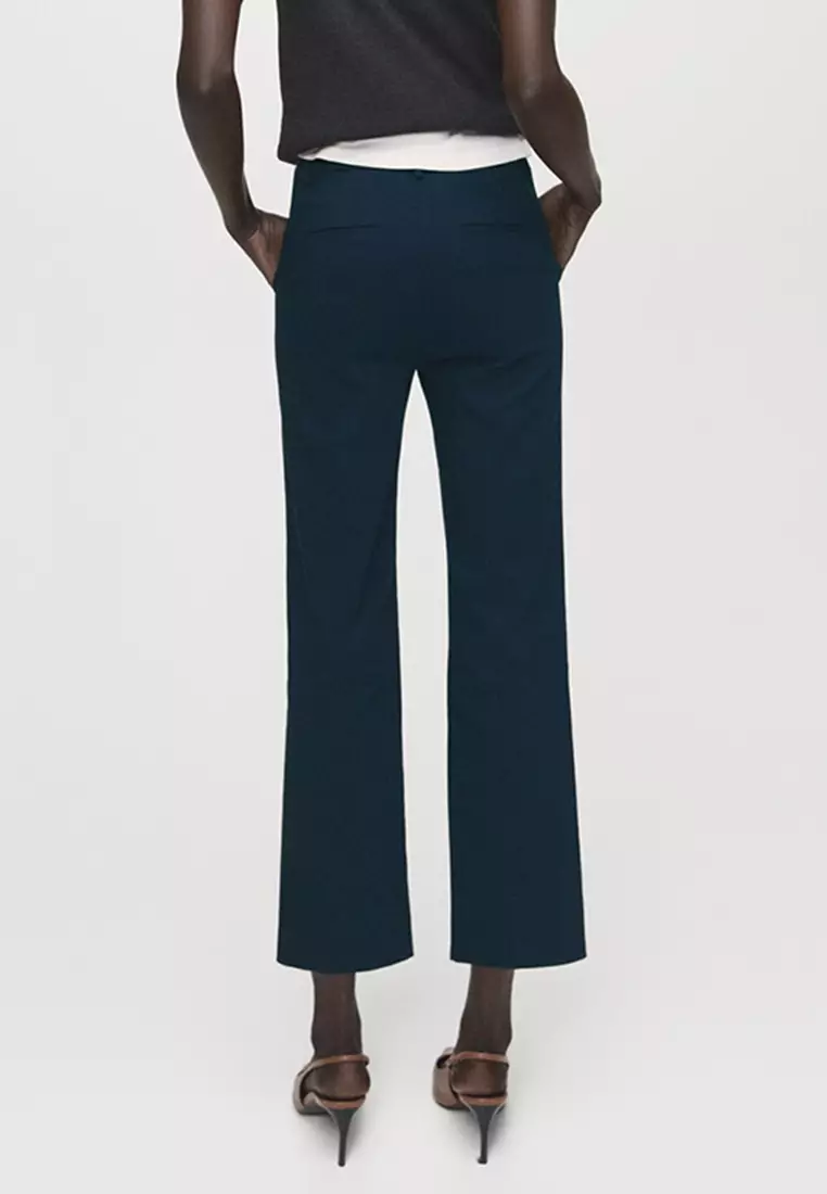 Straight-Cut Crop Trousers