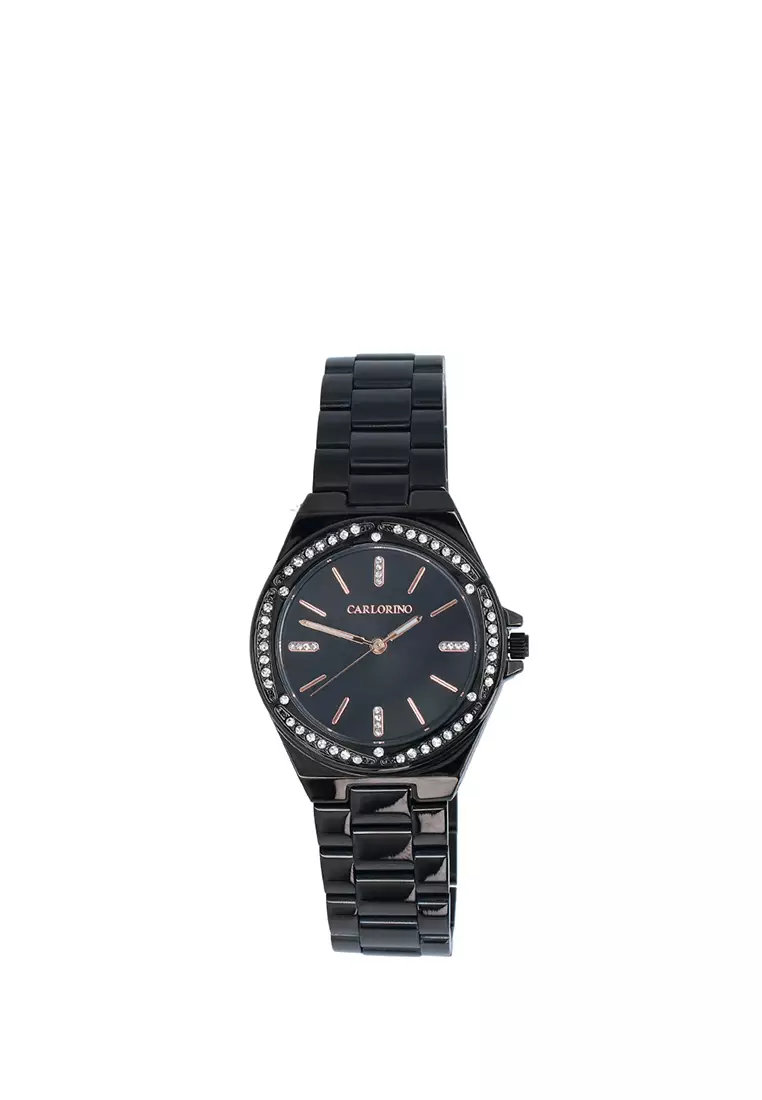 Buy Carlo Rino Black Luminara Timepiece 2026 Online | ZALORA