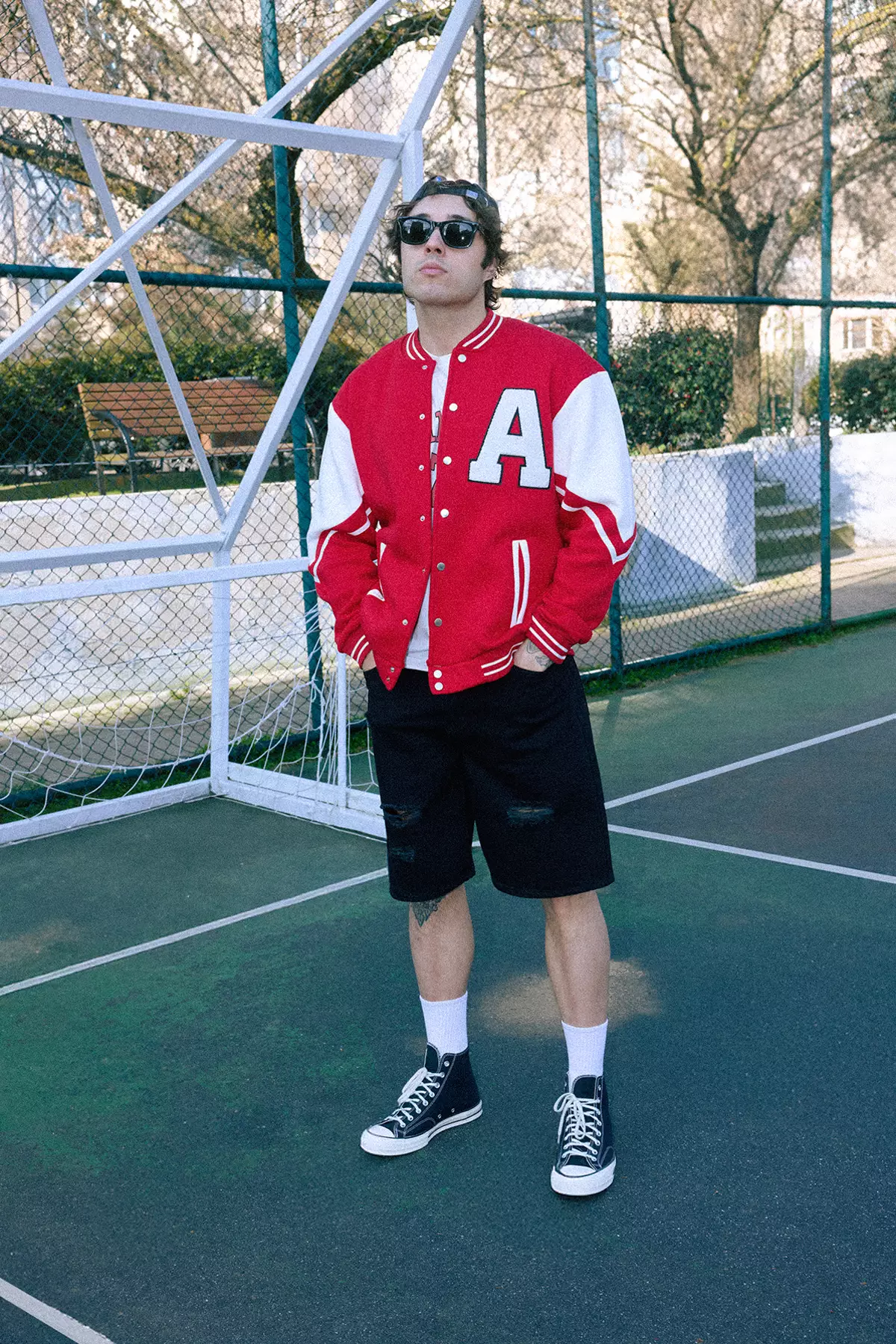 Embroidery Oversized Bomber Jacket