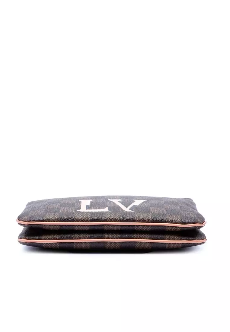 Pre-Loved Louis Vuitton Damier Ebene Pochette Double Zip