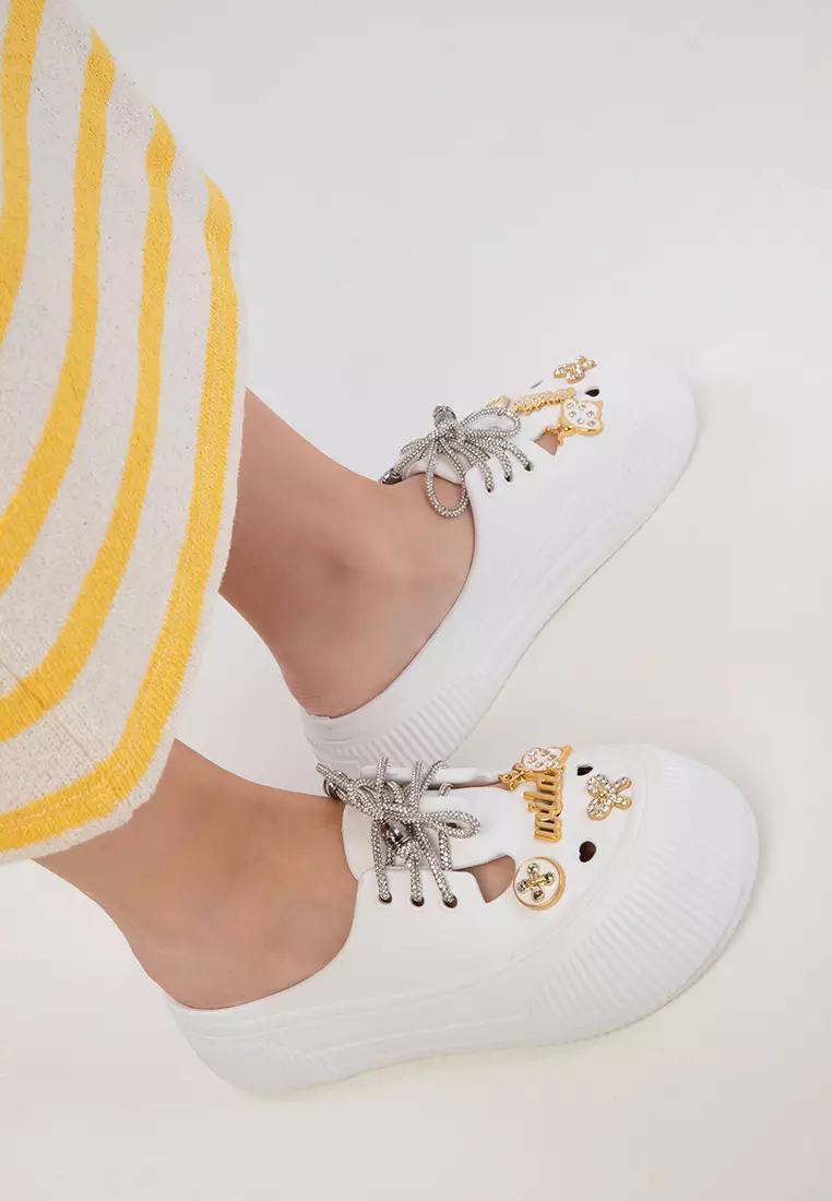 White Women's Slippers 20406