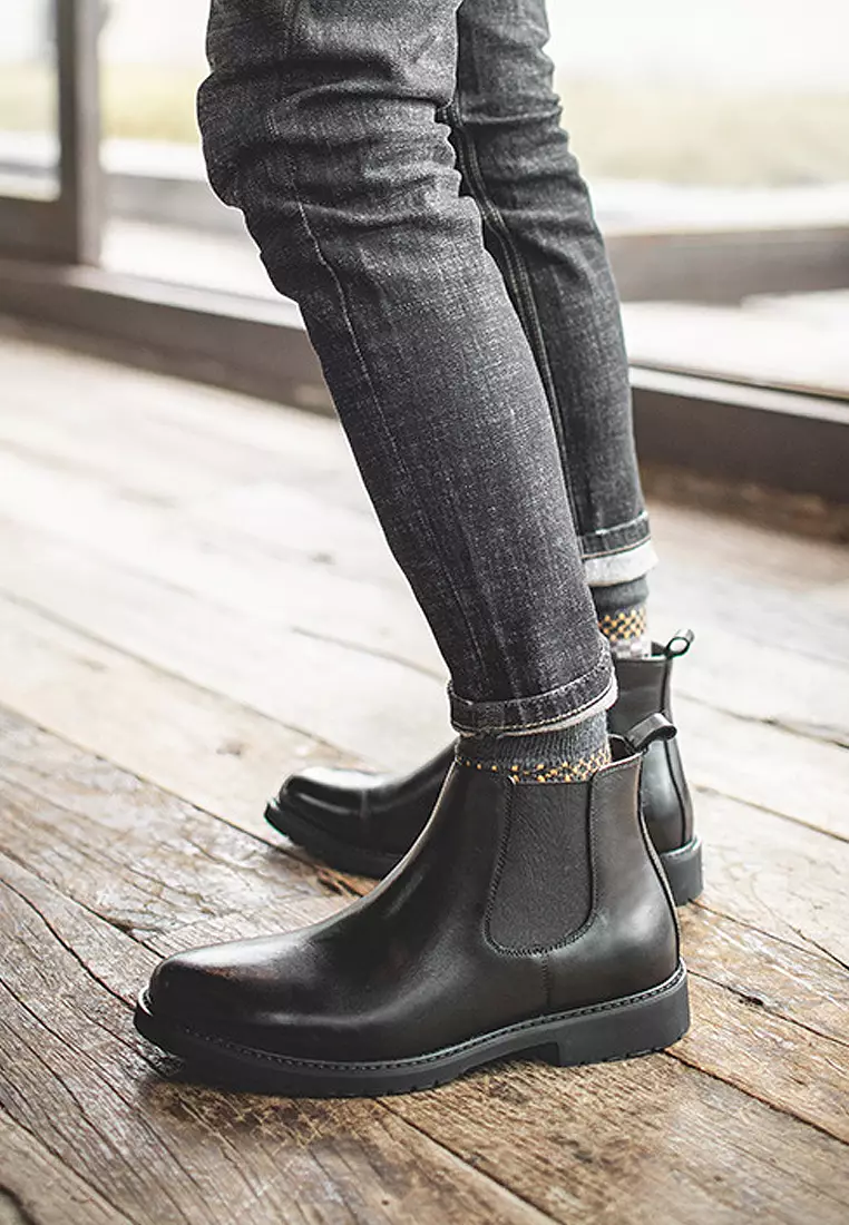Vintage first layer cowhide Chelsea boots