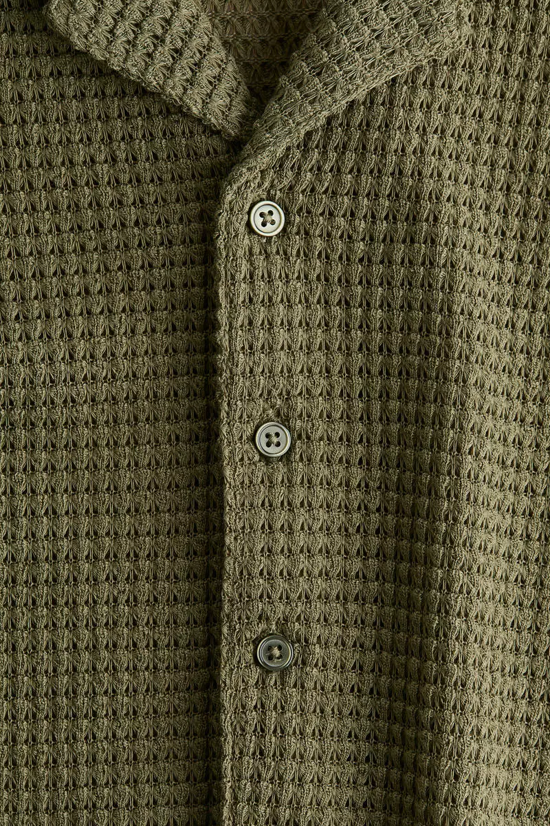 Textured-knit resort shirt