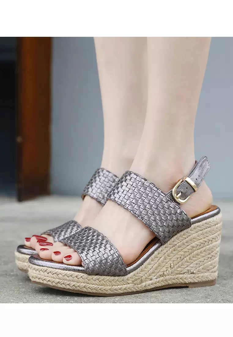Woven Strap Wedge Espadrilles ALM2024-5
