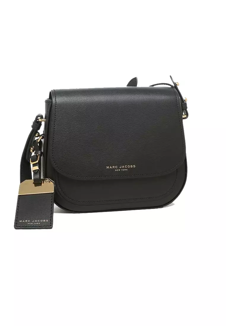 Marc Jacobs Rider Mini Top Handle Leather Crossbody Bag In Black