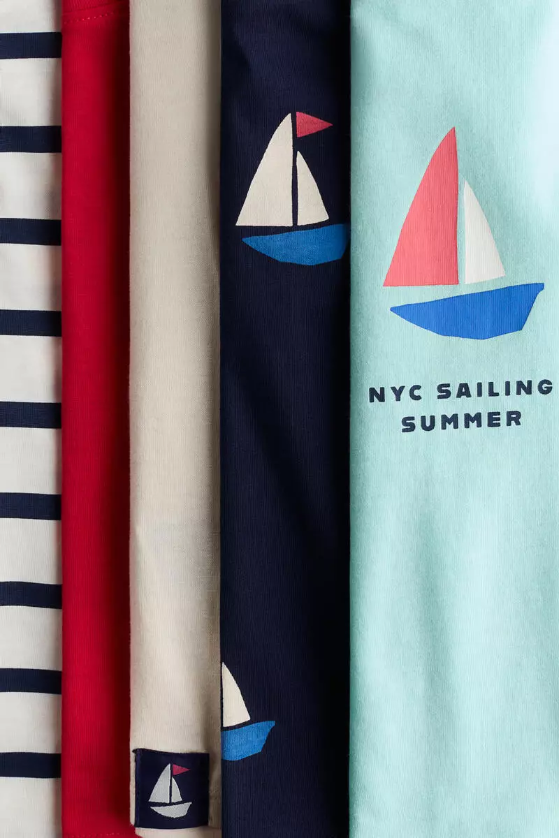 5-pack jersey T-shirts