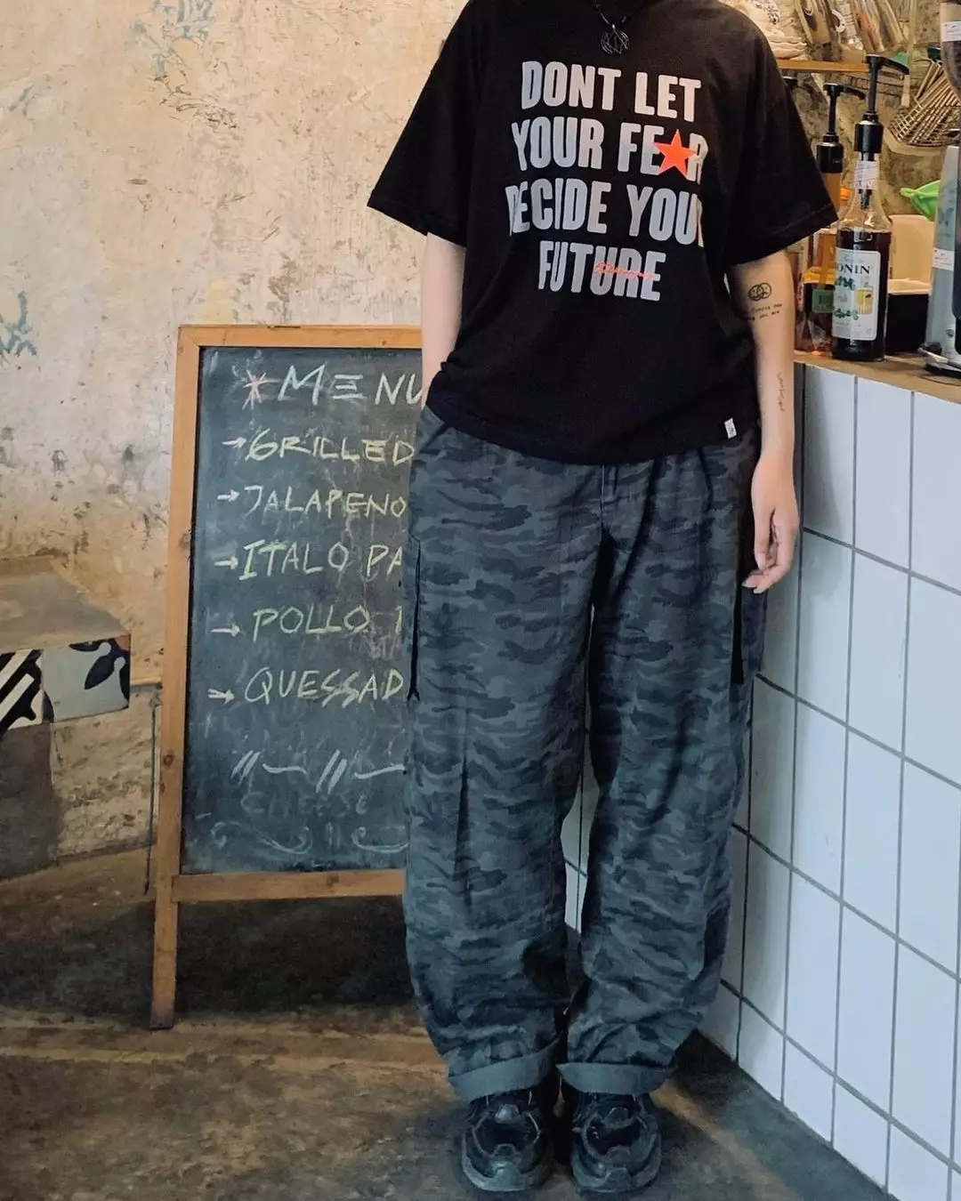 OOTDSUPPLY Boxy Fit Oversize Your Decide Black & White l Tshirt Boxyfit l Kaos Boxy OVZB012