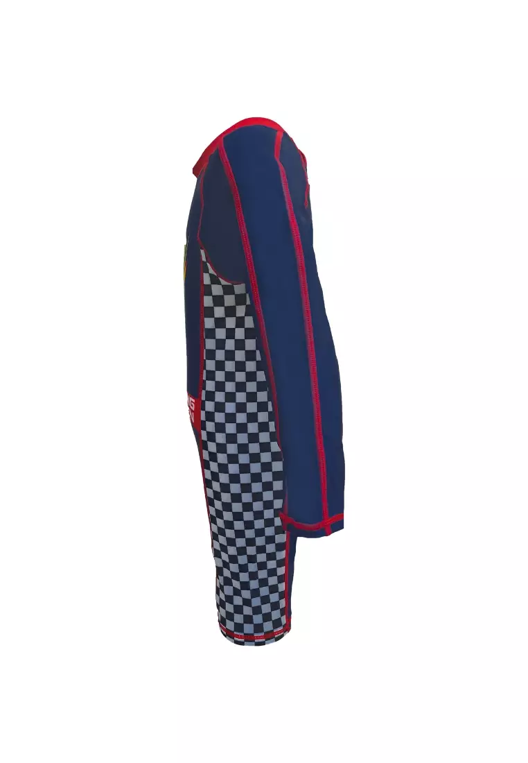 Cars Long-Sleeved Bodysuit with UPF 50 Swimwear for Kids Boys