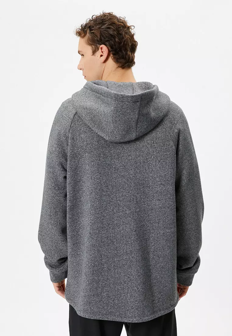 Zip Raglan Sleeves Hoodie