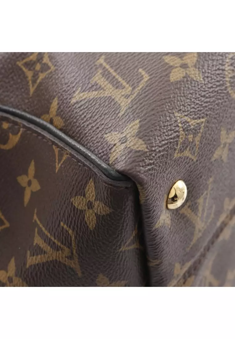 Pre-Loved Louis Vuitton Tournelle PM monogram Noir Handbag PVC leather Brown black 2WAY