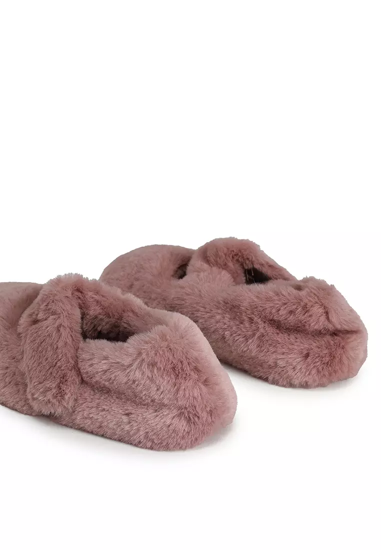 ZARA Faux Fur House Slippers 2025 Buy ZARA Online ZALORA Hong Kong