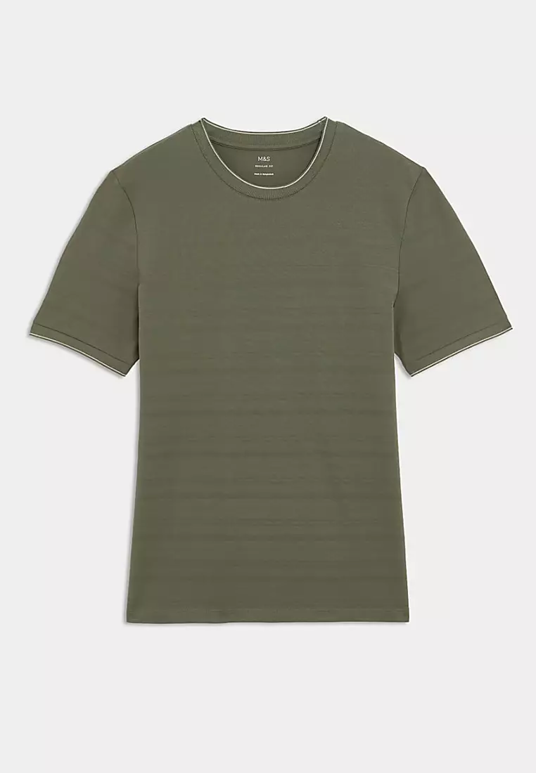 Pure Cotton Textured T-Shirt