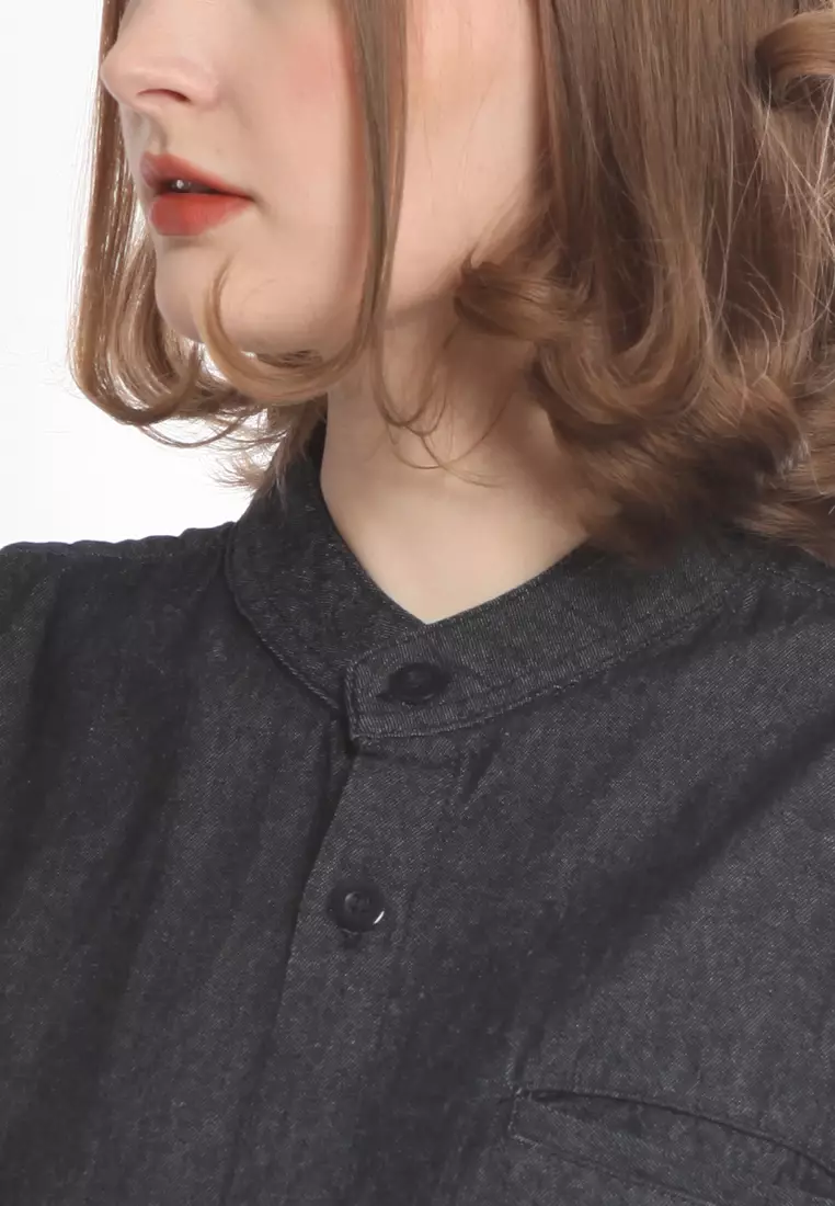 Tunik Denim Krah Mandarin KB282310