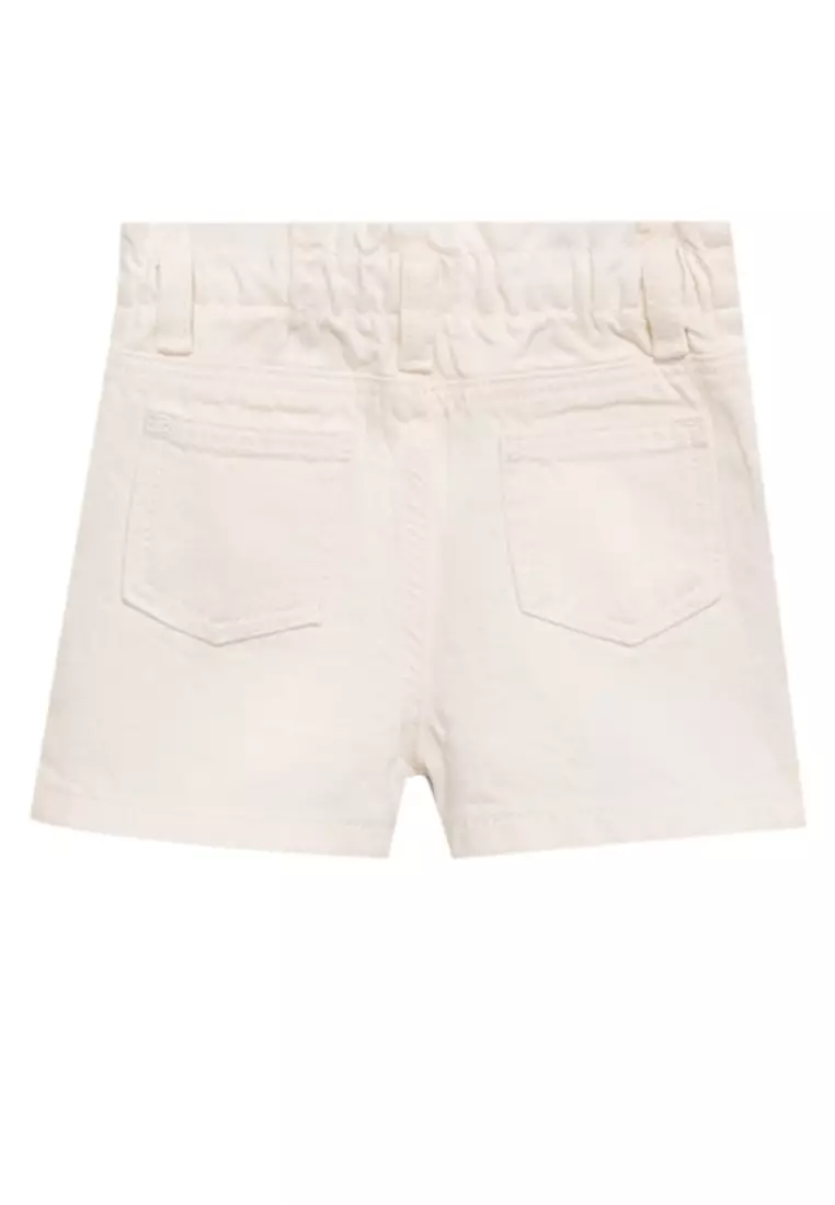 Paperbag Denim Shorts