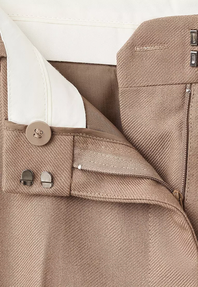 Straight Wool-Blend Suit Trousers