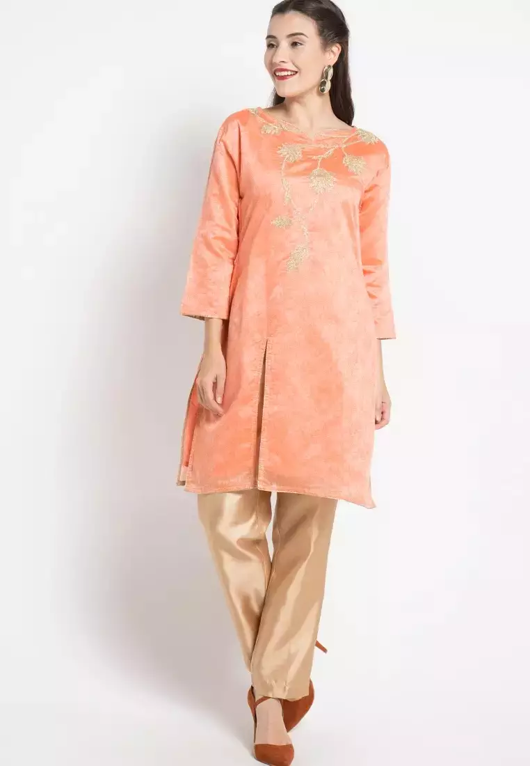 Chanira Festive Twila Tunic-Peach