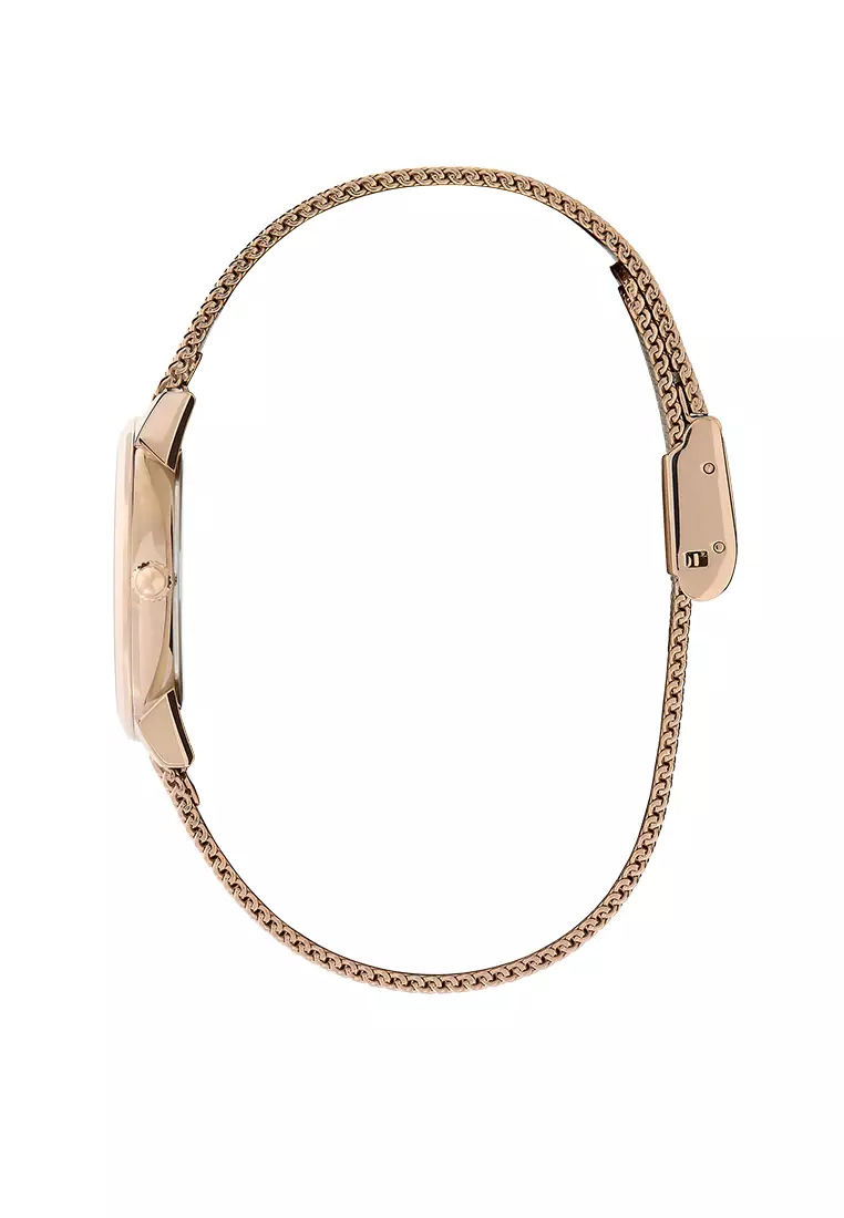 Olivia Burton 28mm Bee Ultra Slim Carnation Gold Mesh Watch - 24000020