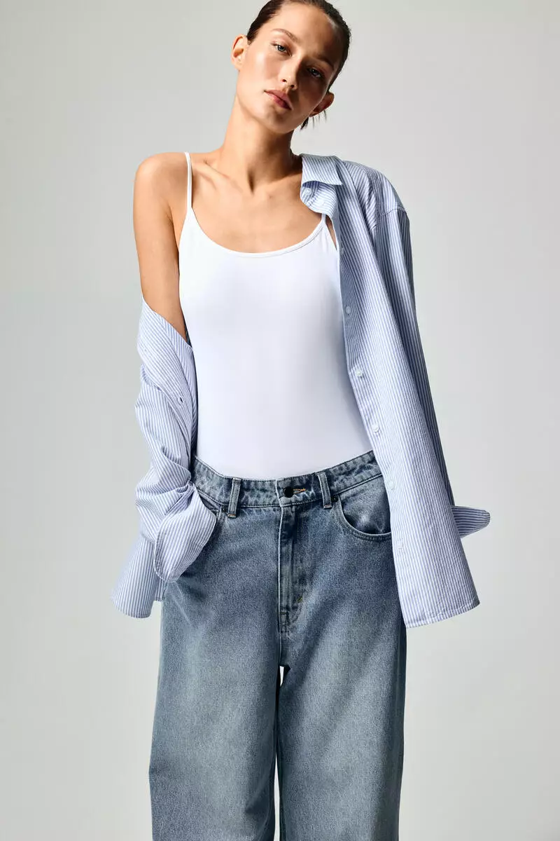 Microfibre strappy top