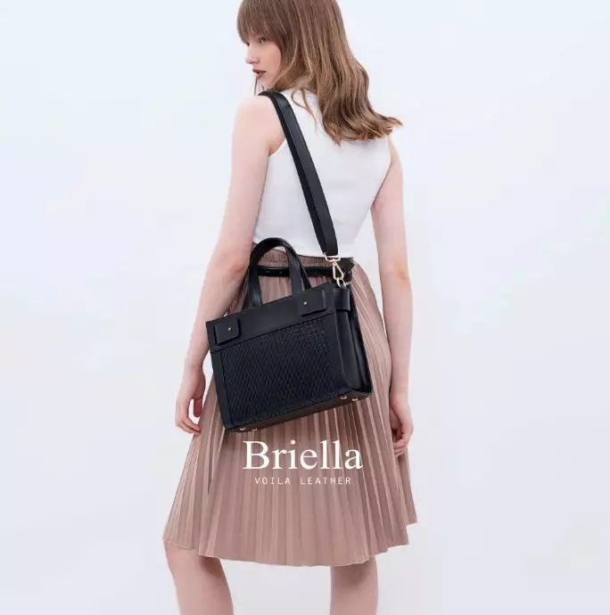 Handbag Selempang Anyam Kulit Asli Voila Briella