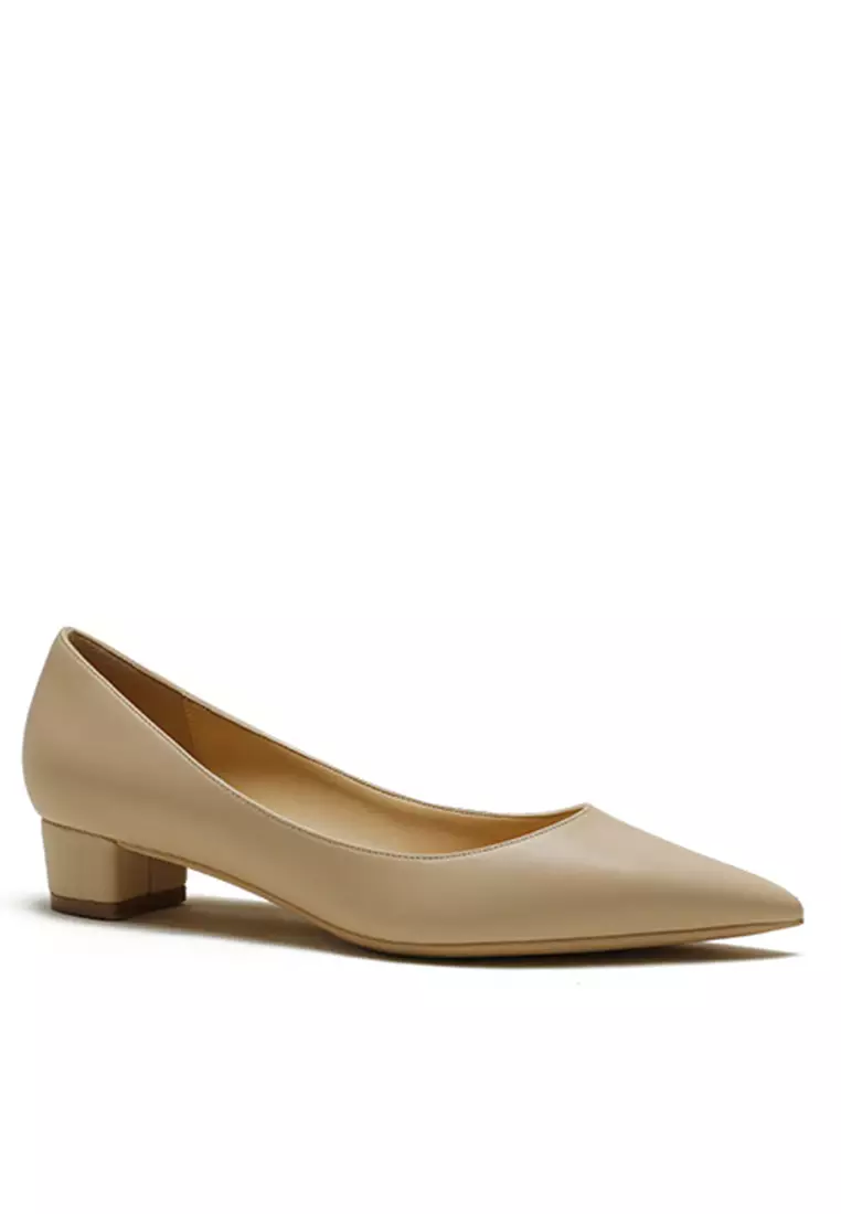 3CM Uniform Pointed Low Heel Shoes HZL231