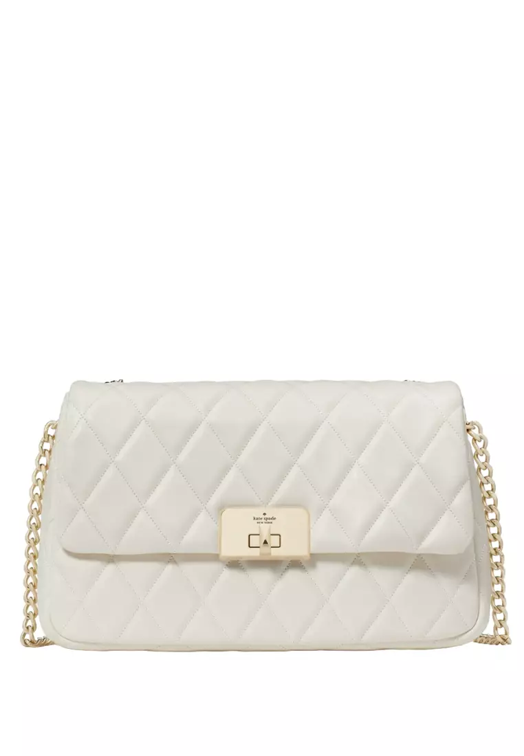 Buy Kate Spade Carey Medium Flap Shoulder Bag Meringue White