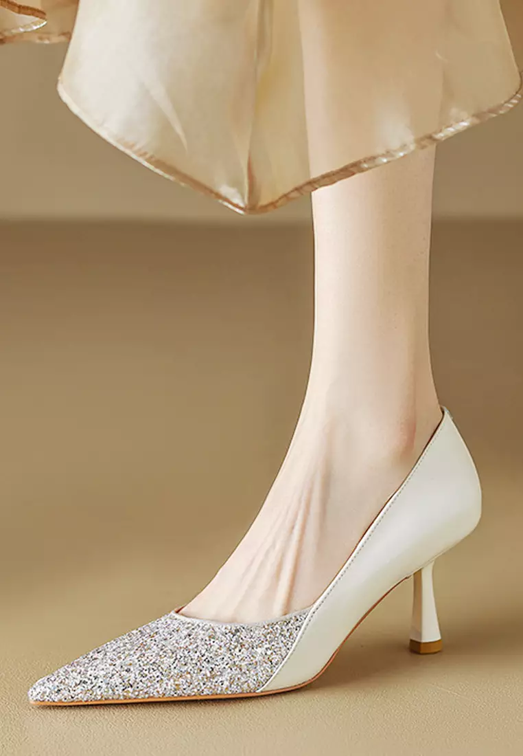 Wedding shoes low hot sale heel pumps