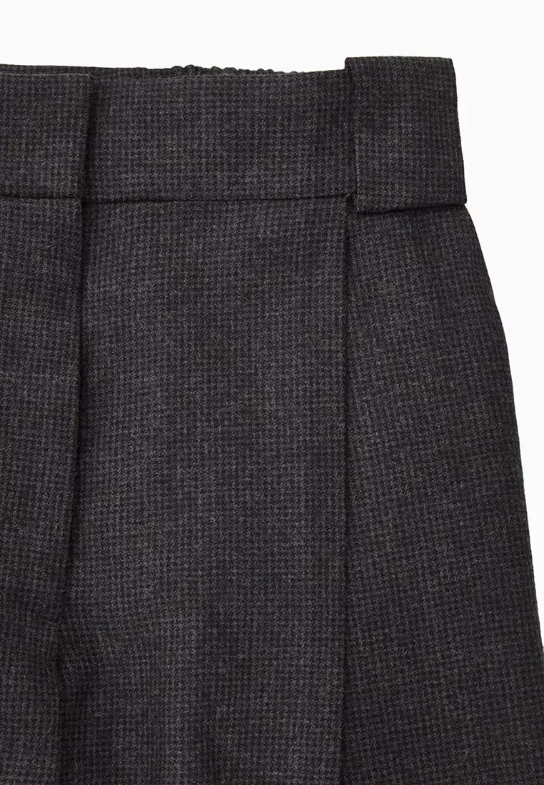Tailored Wool-Flannel Culottes