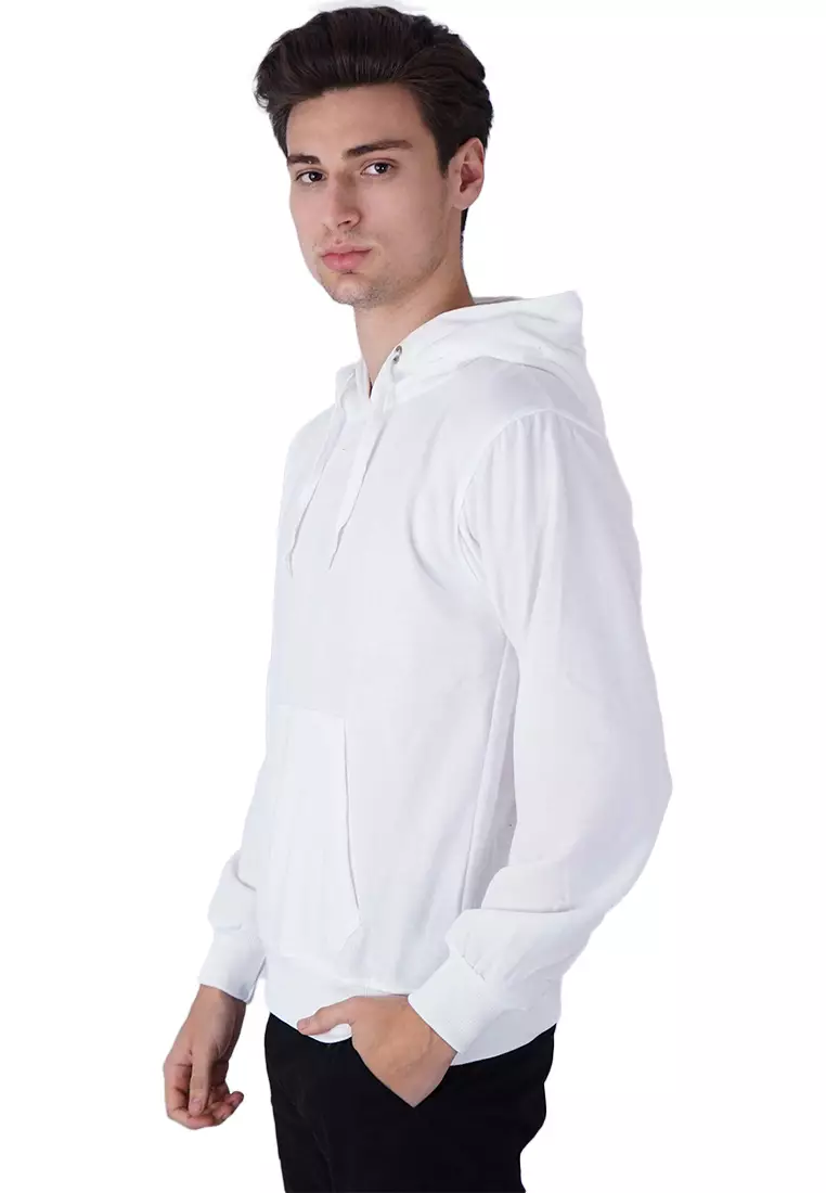 Jaket Polos Jumper Hoodie Sweater Warna Putih