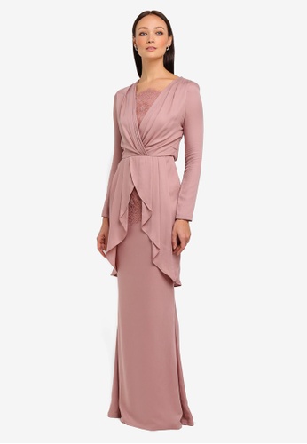 Lorna Kurung Modern from NH by NURITA HARITH in Pink