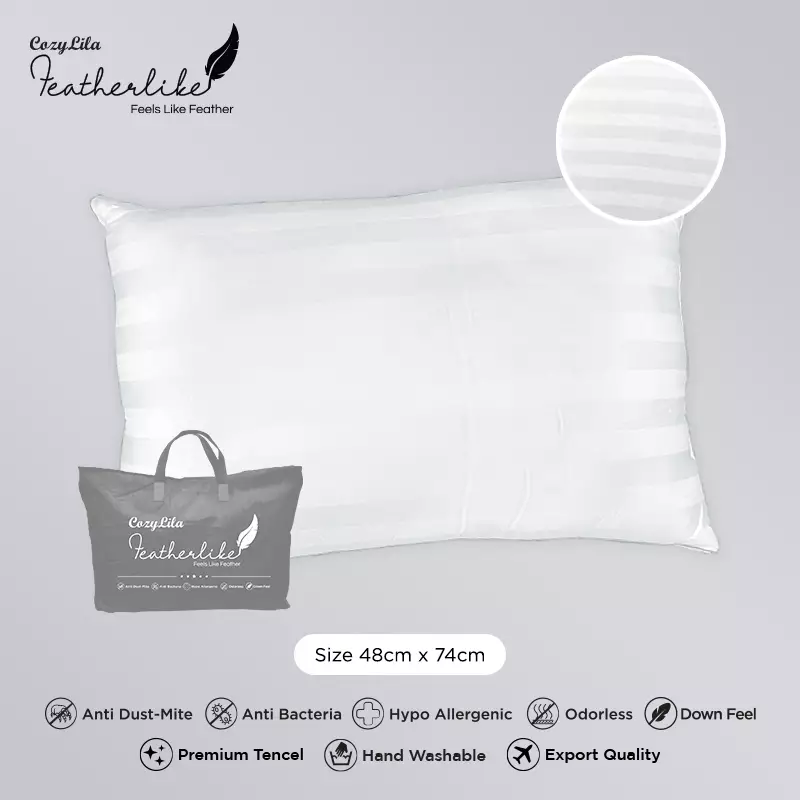 Jual Cozylila Bantal Bulu Angsa Featherlike Premium Tencel Original 2024 |  ZALORA Indonesia ®