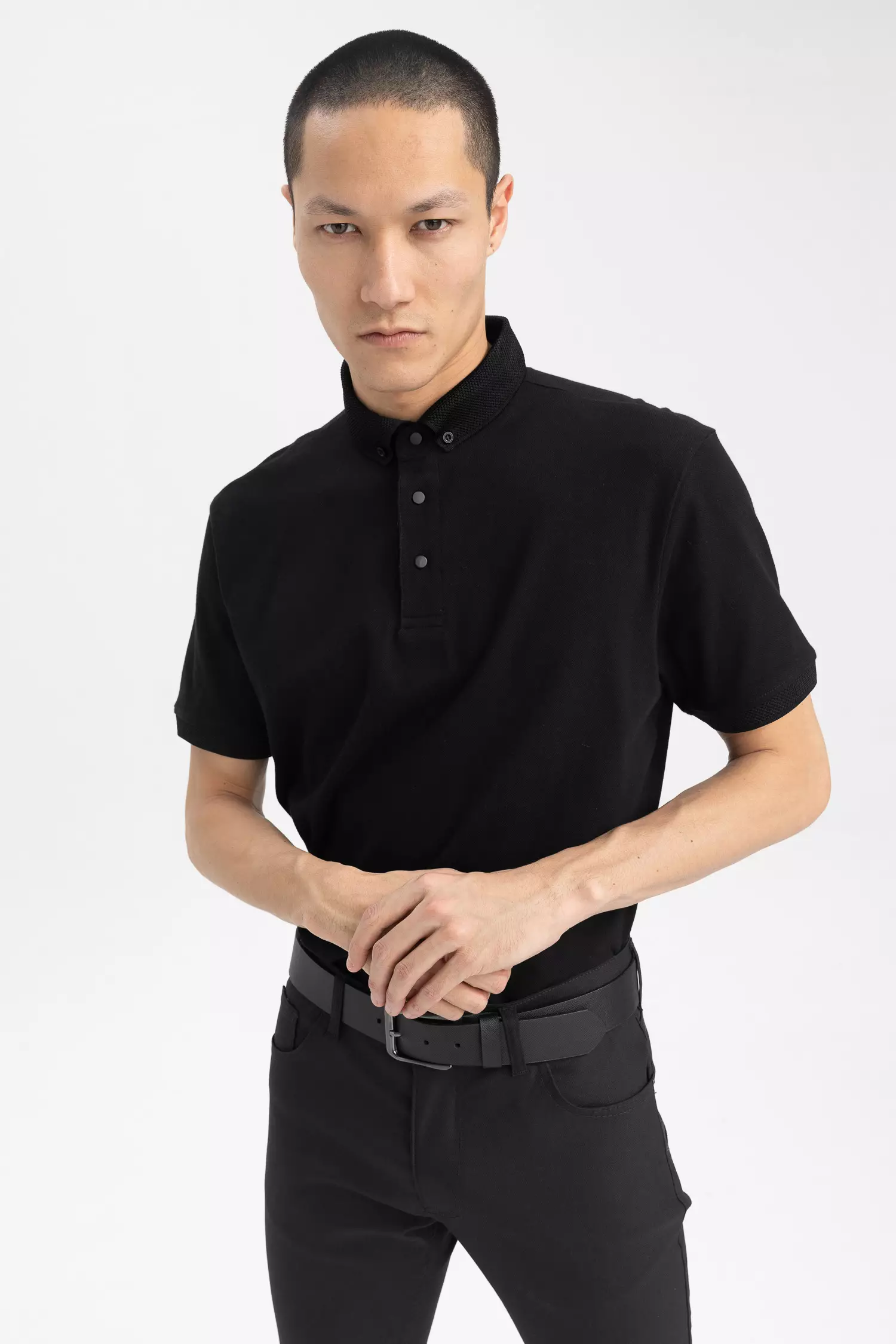 Black short sleeve clearance polo