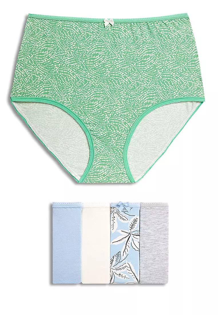 5pk Cotton Lycra™ Printed Full Briefs