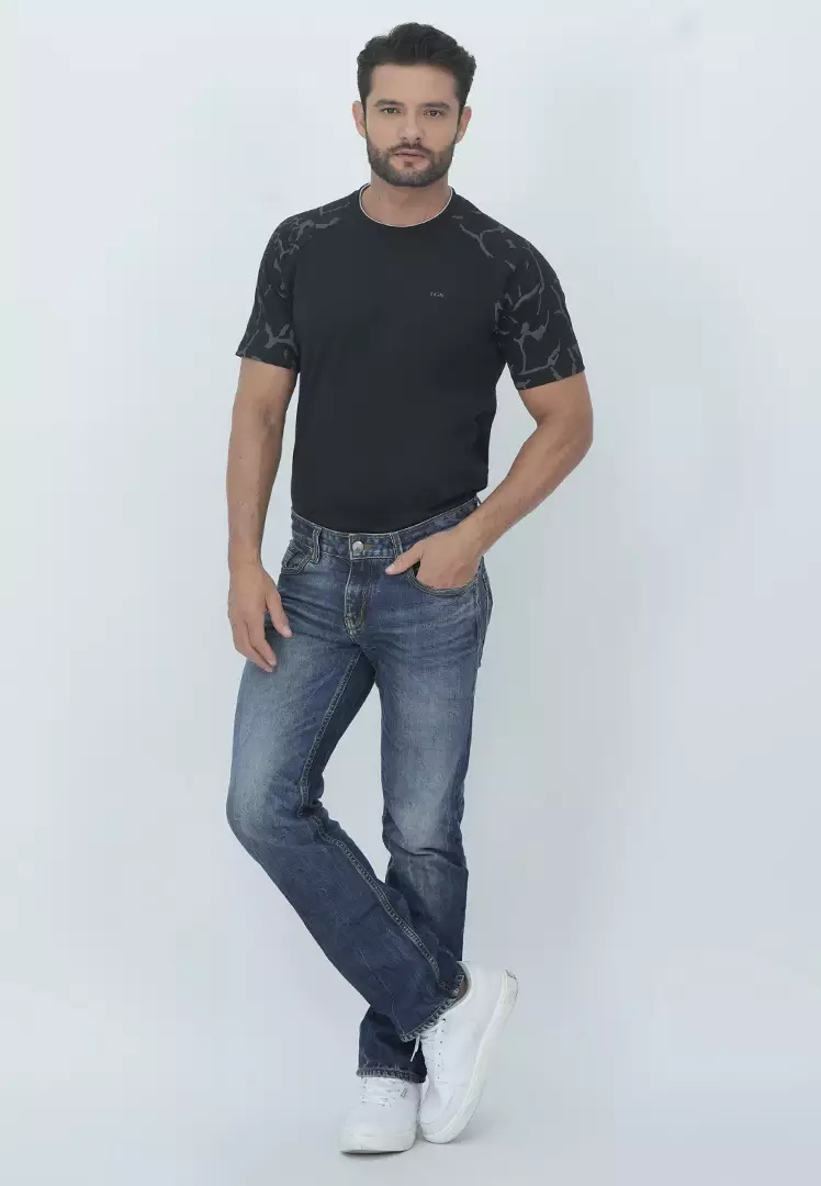 LGS - Celana Denim - Jeans - Perfect Fit - Washed - Whisker - Biru - JPF.492.P108.A685.C