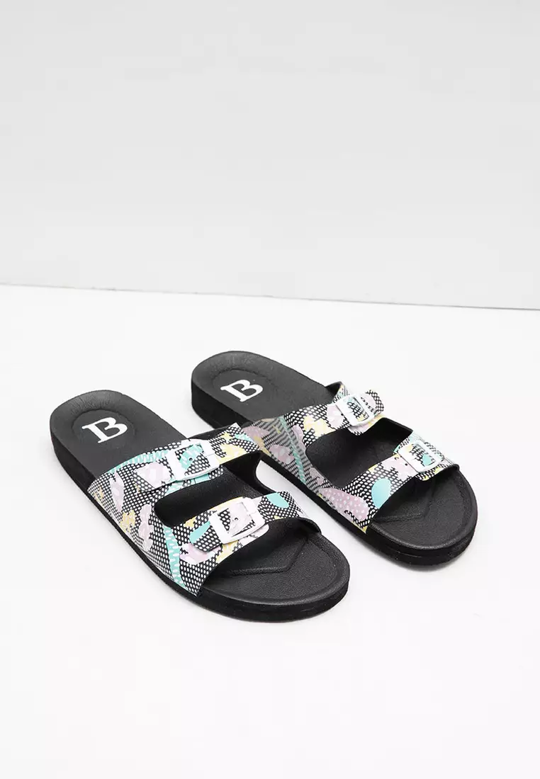Sophie Sonia Printed Sandal Black