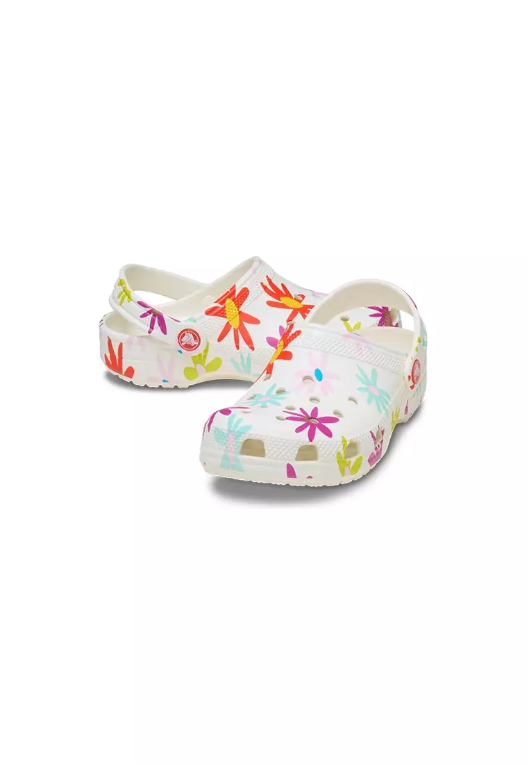 Toddler Classic Crafted Daisy Clog in Chalk