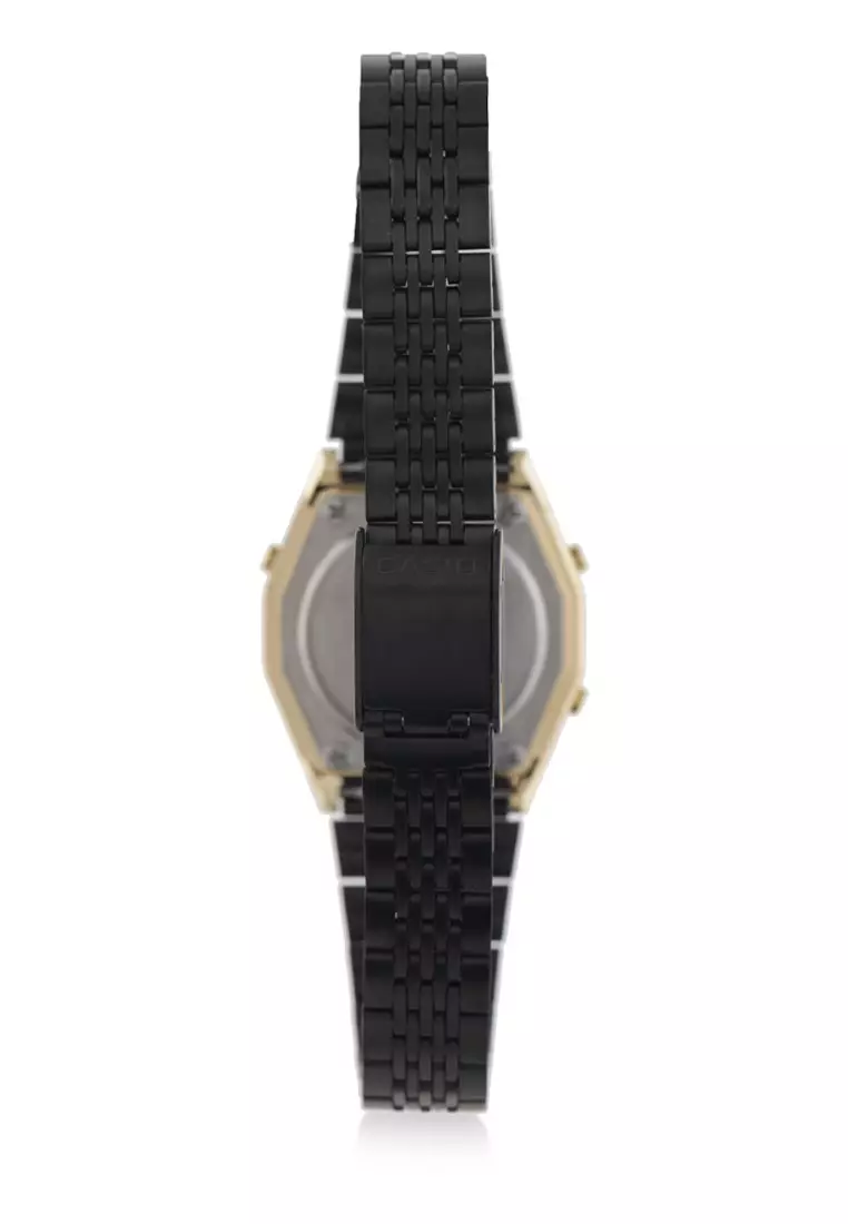 Casio Jam Tangan - Black Gold - Stainless Steel - LA690WGB-1DF