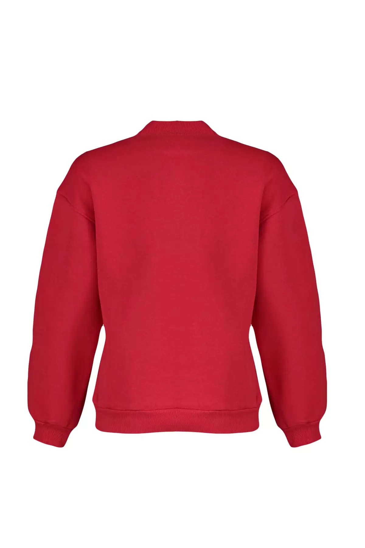 Red hotsell fleece sweatshirt