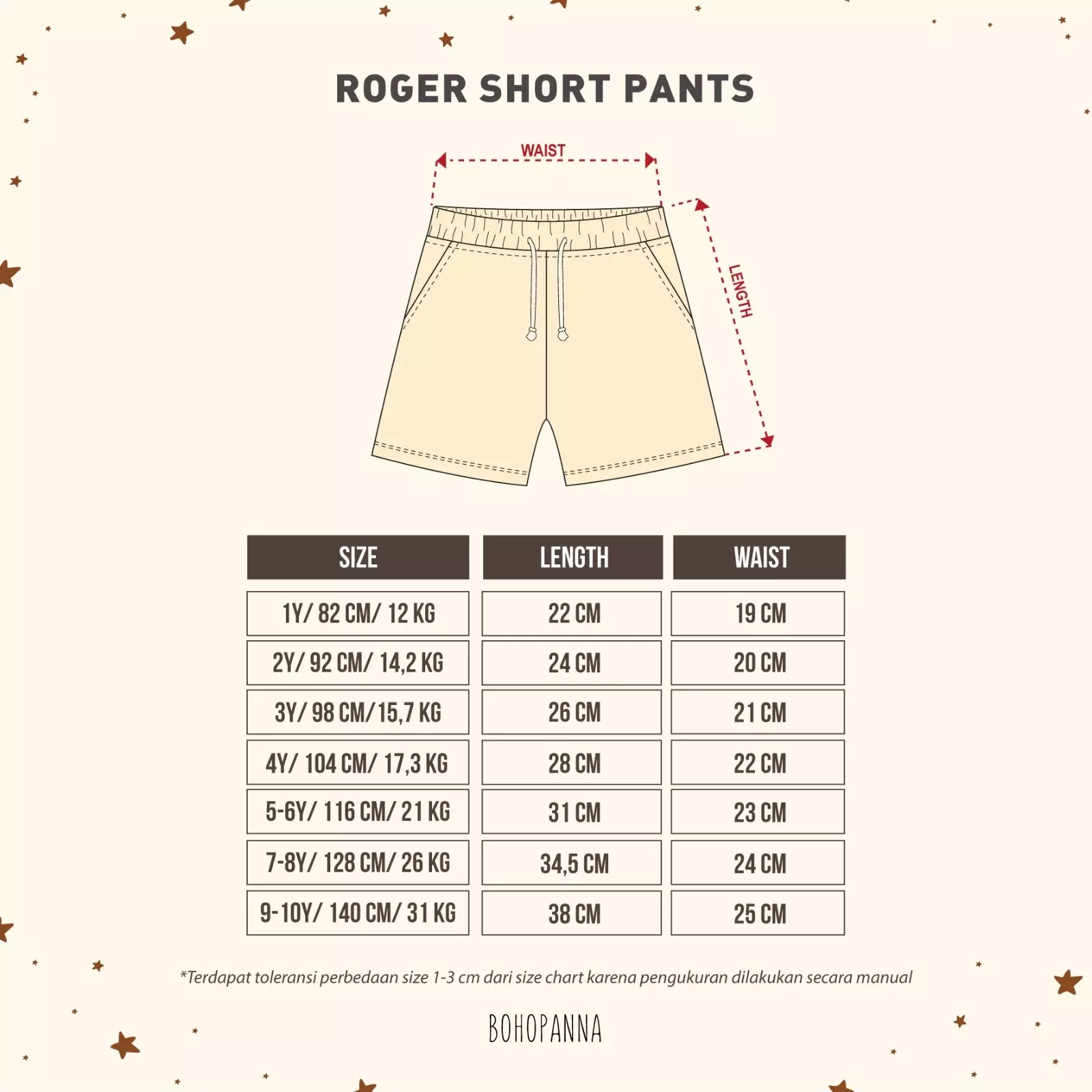 BOHOPANNA - ROGER SHORT PANTS - CELANA ANAK