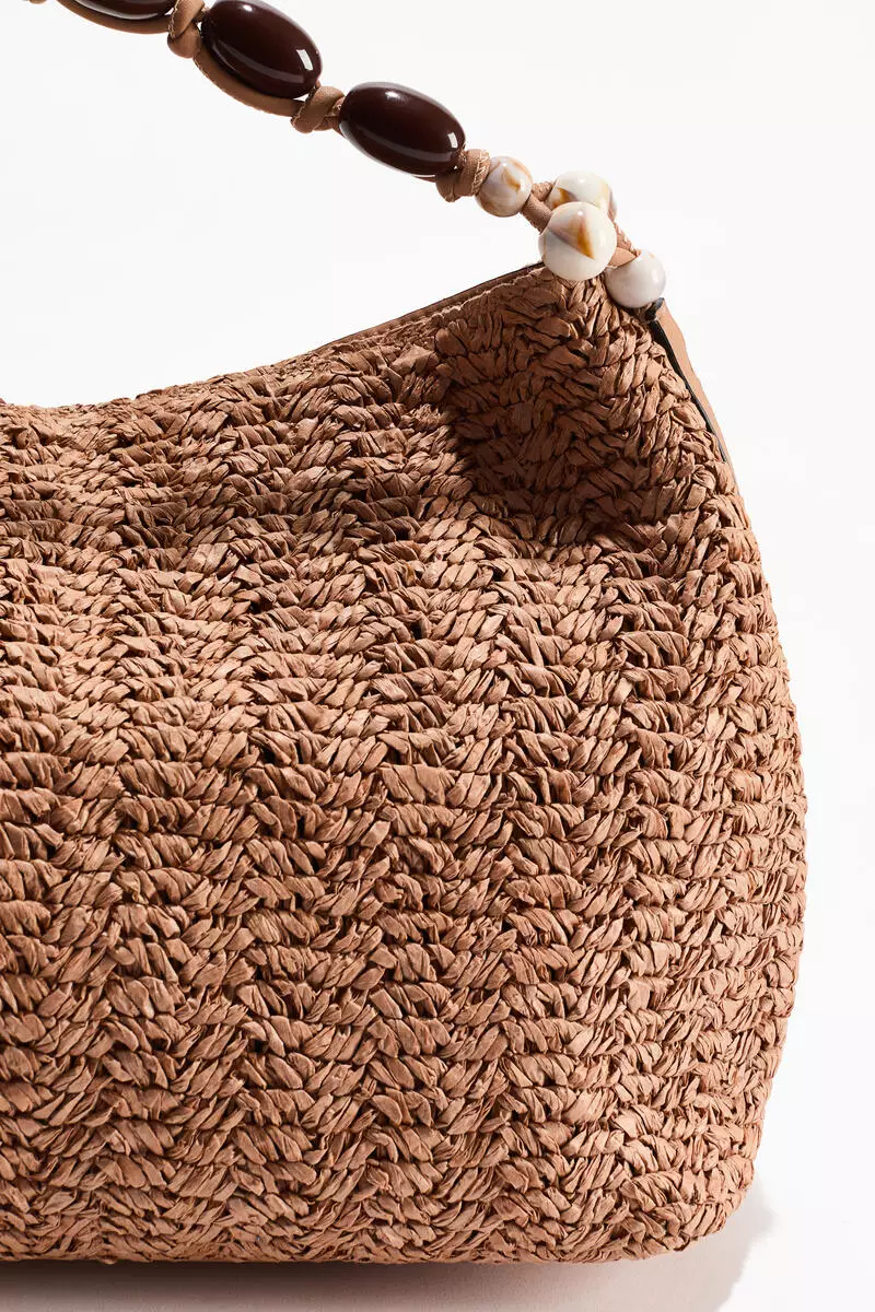 Straw shoulder bag