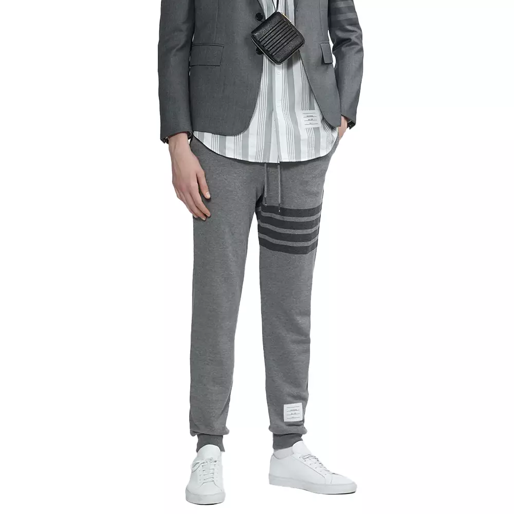 4-Bar Classic Loopback Sweatpants Medium Grey