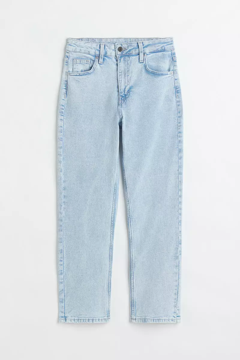 Buy H&M Straight High Jeans Online | ZALORA