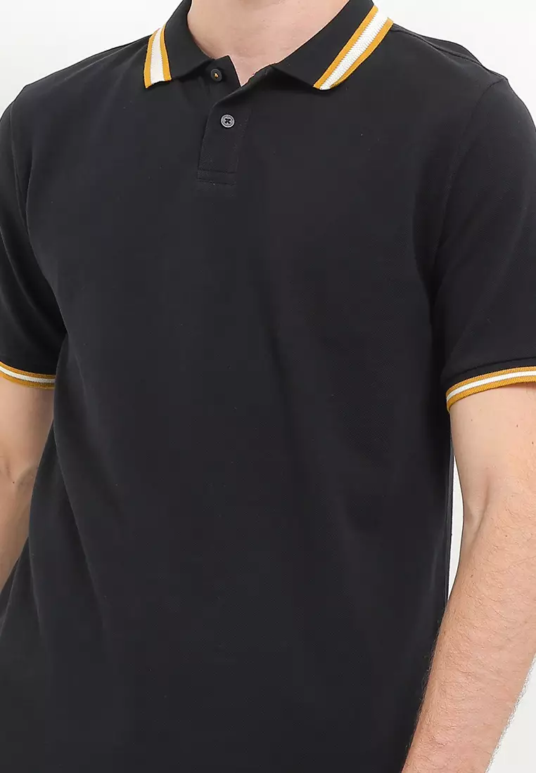 Fiesta Stripe Collar BCI Cotton Polo Shirt