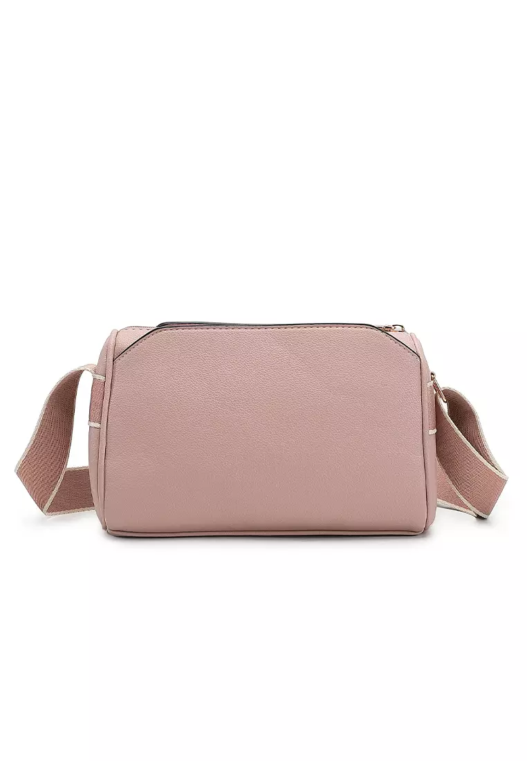 Women's Shoulder Bag / Sling Bag / Crossbody Bag (Tas Bahu / Tas Selempang Wanita) - Merah Jambu