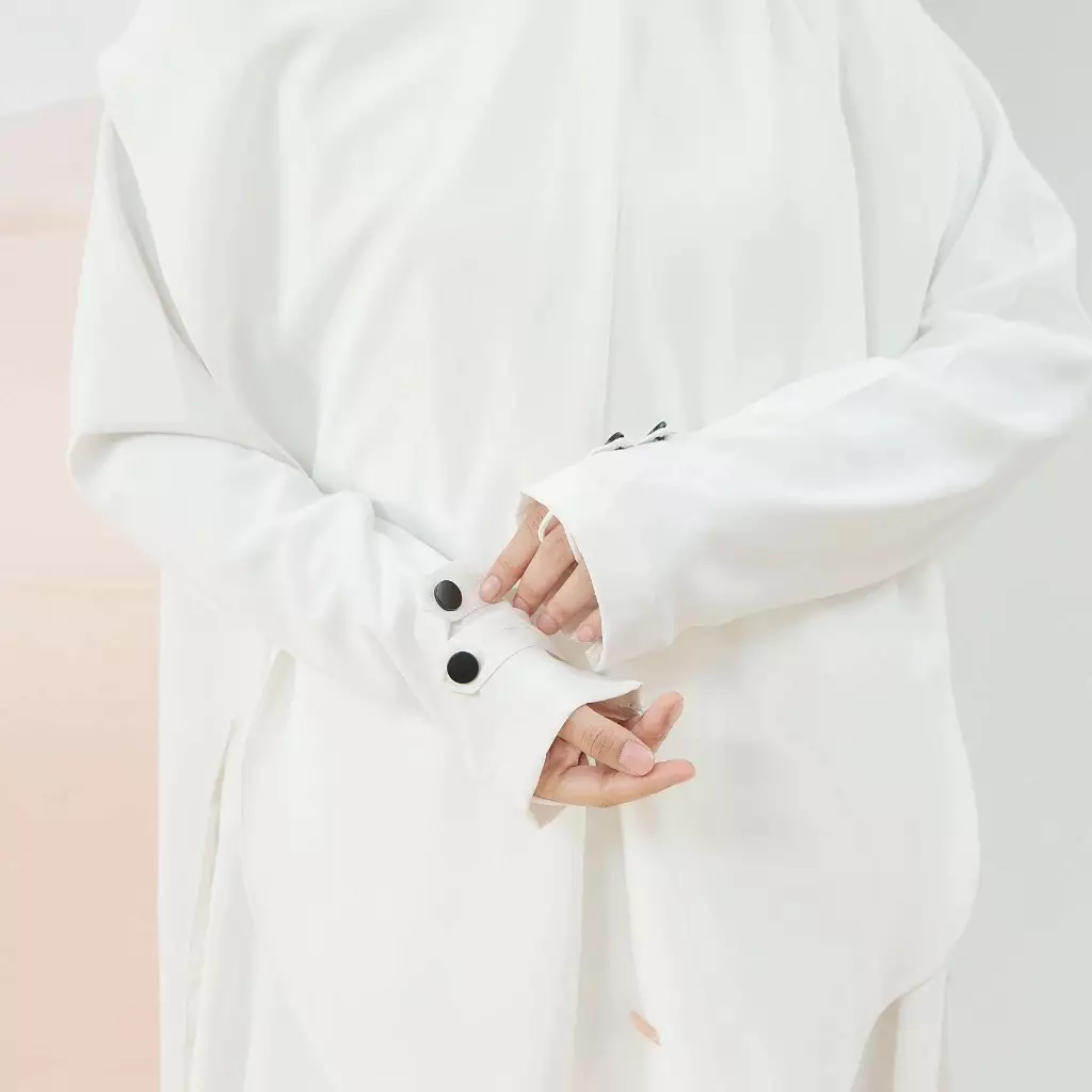 Haza Abaya Set Soft Beige