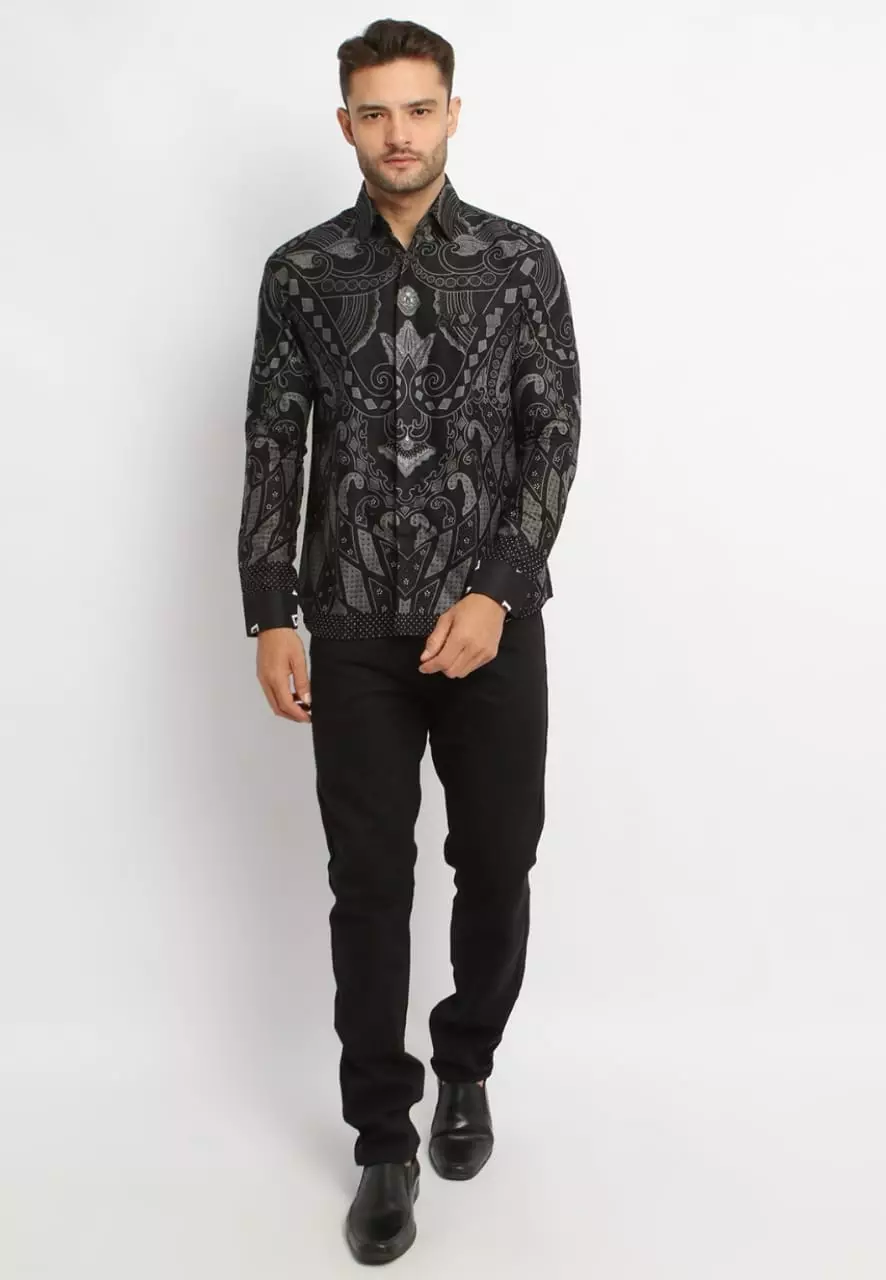 Brama Kemeja Batik Pria Premium Slimfit Modern Lengan Panjang